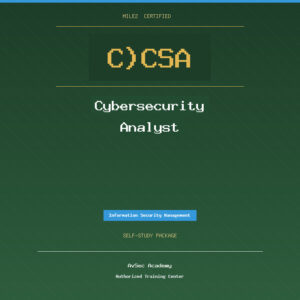 Mile2 C)CSA — Cybersecurity Analyst (Self-Study)