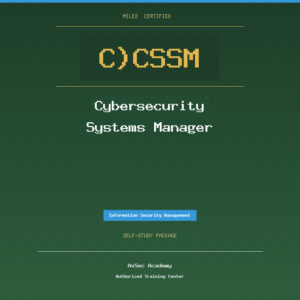Mile2 C)CSSM — Cybersecurity Systems Manager (Self-Study)
