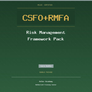 Mile2 Risk Management Framework Pack — C)CSFO + C)RMFA (Virtual Classroom)