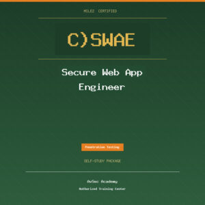 Mile2 C)SWAE — Secure Web Application Engineer (Self-Study)