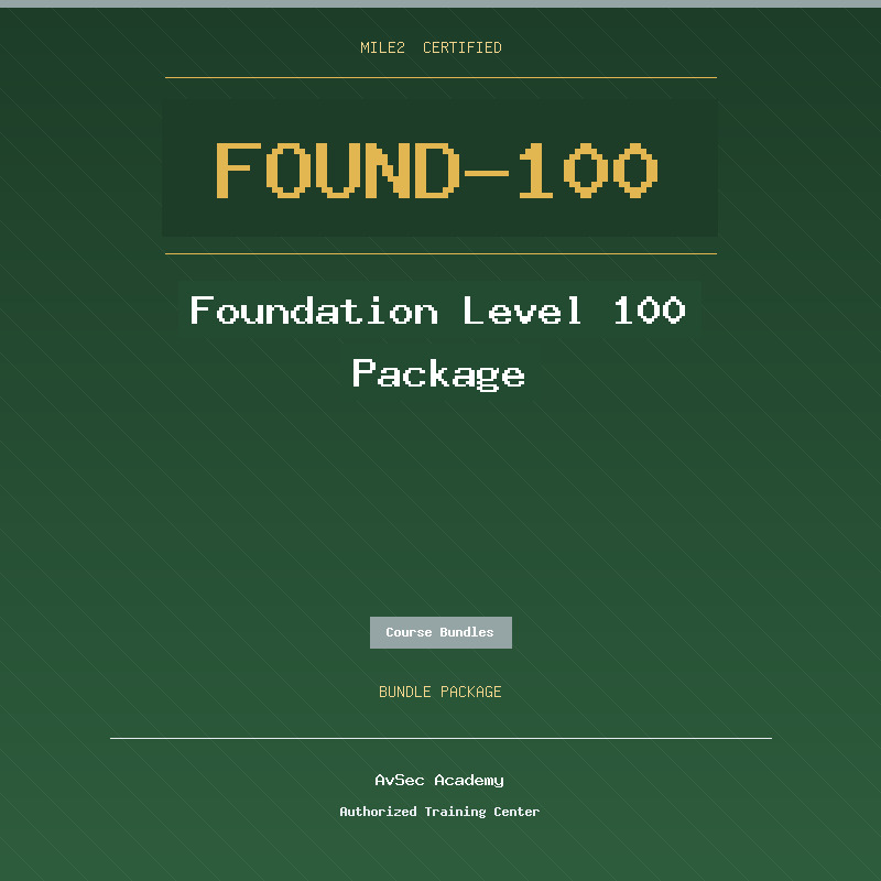Mile2 Foundation Level 100 Package — CSA1/2, CITP, CHT, COST, CNP (Self-Study)